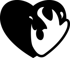 Heart On Fire Vinyl Svg File, Free Vectors File
